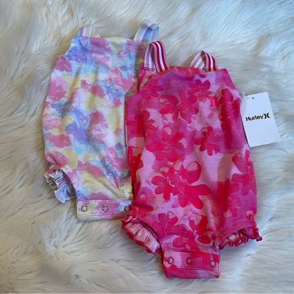 Hurley One Piece Romper Bundle - NWT - Girls Size 6 M - Picture 2 of 12
